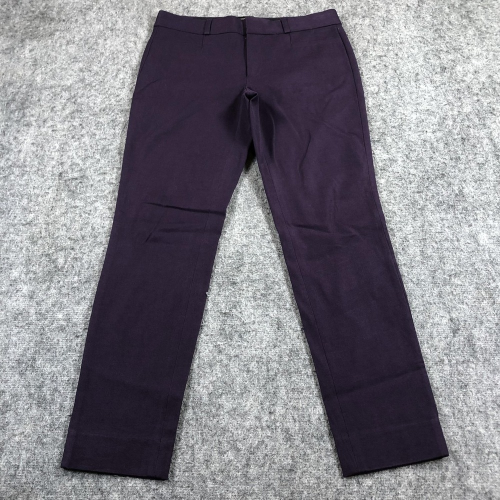 Banana Republic Sloan Pants Womens 2 Purple Slim Stretch Twill Dress Career Work